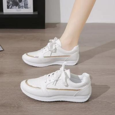 Sommer Damen Freizeit Sportschuhe Weicher Boden Atmungsaktiv Flacher Boden Vielseitige Studentenschuhe Einzelne Schuhe Gummisohle