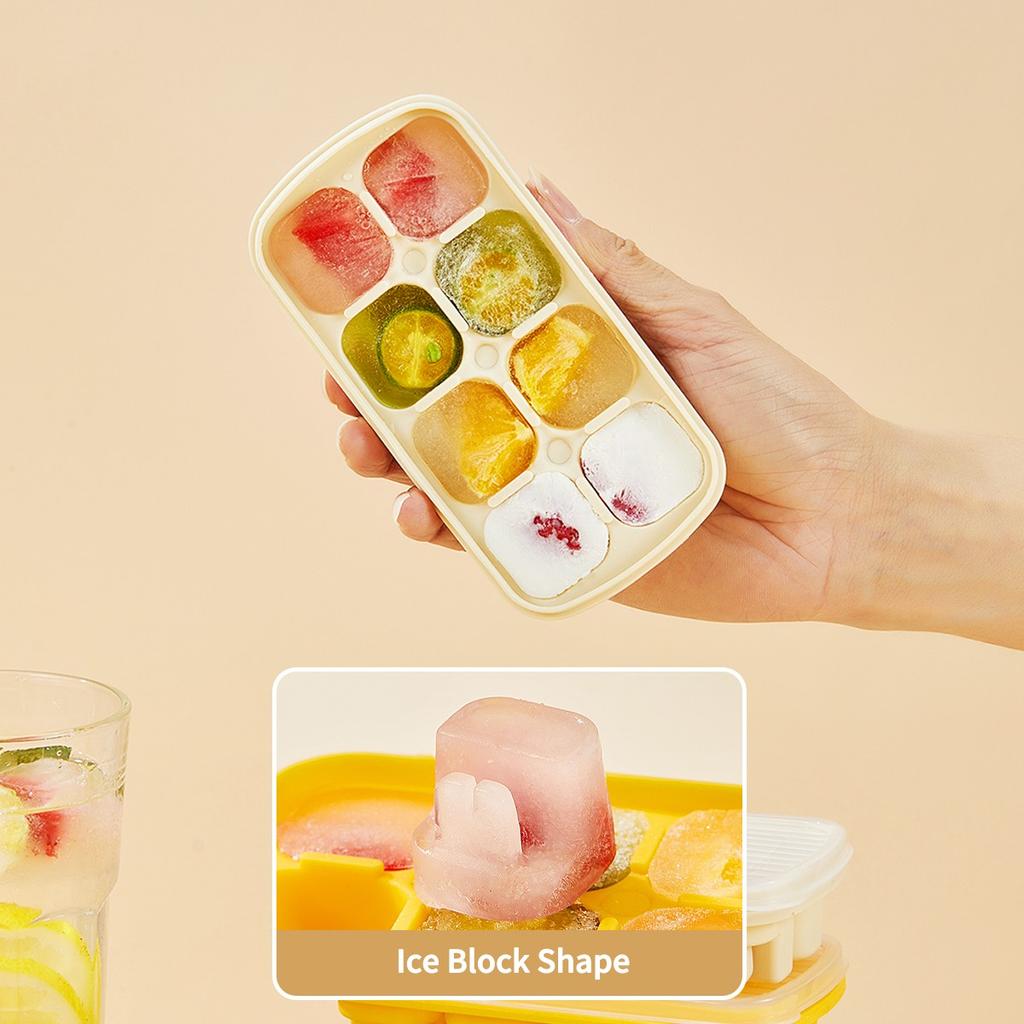 Mini 8 Grids Plastic Ice Mold With Ice Cube Box Reusable Ice Cube Tray Drink Whisky Ice Coolers Ice Cube Maker Kitchen Bar Tools