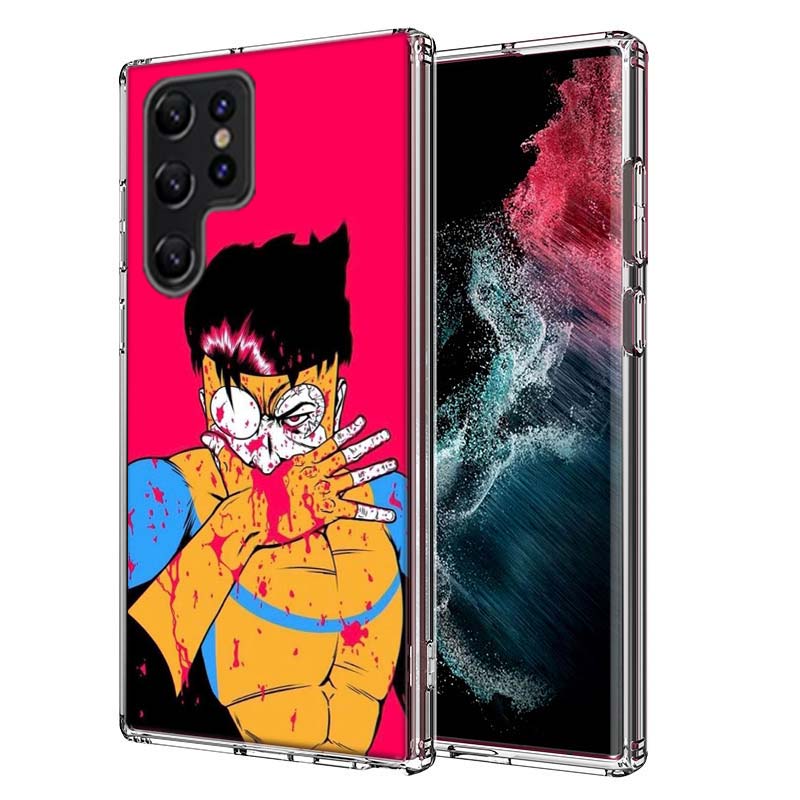 Cartoon Invincible Capa Phone Case For Samsung S26 Ultra S25 Edge Galaxy S23 S21 S20 S24 FE S22 S10 Plus Cover Clear TPU Shell C