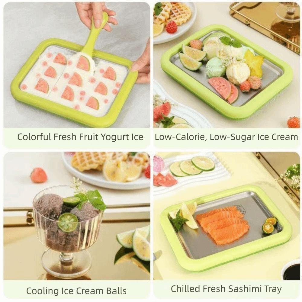 Multifunctional Ice Cream Maker DIY Sweet Spot Cold Plate Stir Fry Yogurt Machine  Kids