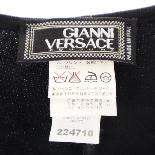 Unused Gianni Versace Made In Italy Wool Blend No Sleeve One Piece 38 Women Used