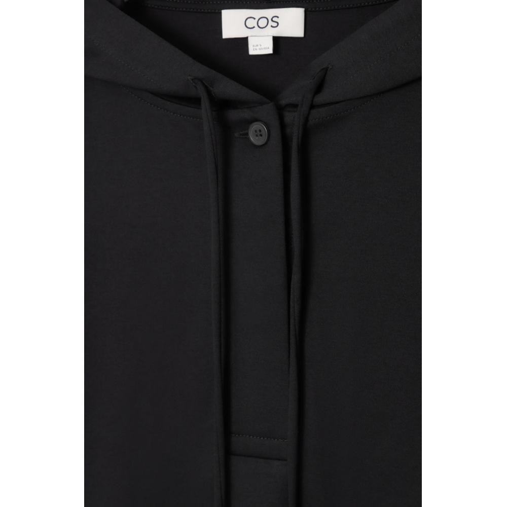 Cos Japan Lightweight Jersey Hoodie With Buttons