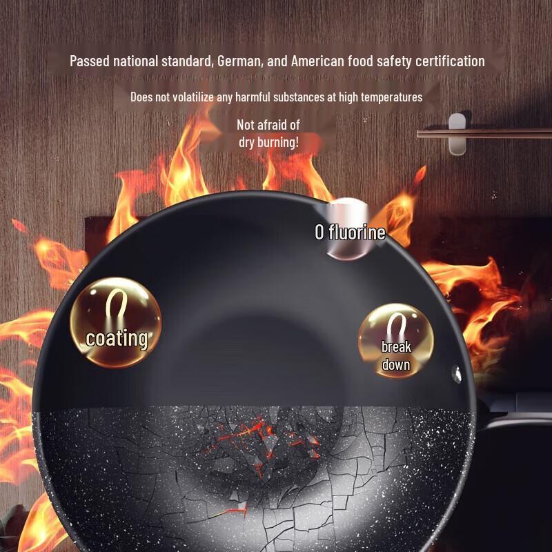 Sanhe Titanium Non-stick Wok with Standable Lid