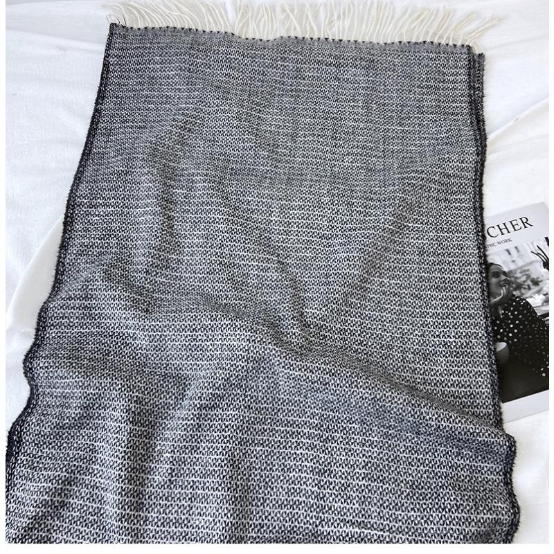 Autumn and Winter New Solid Color Scarf Imitation Cashmere Scarf Women Warm Thickened Shawl Scarf Women