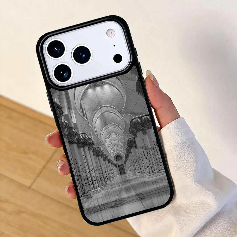 Arabic Muslim Mosque Building Mobile Phone Case for IPhone 17 AIR 16pro Max 15 14 13 12 11 Bumper Cover