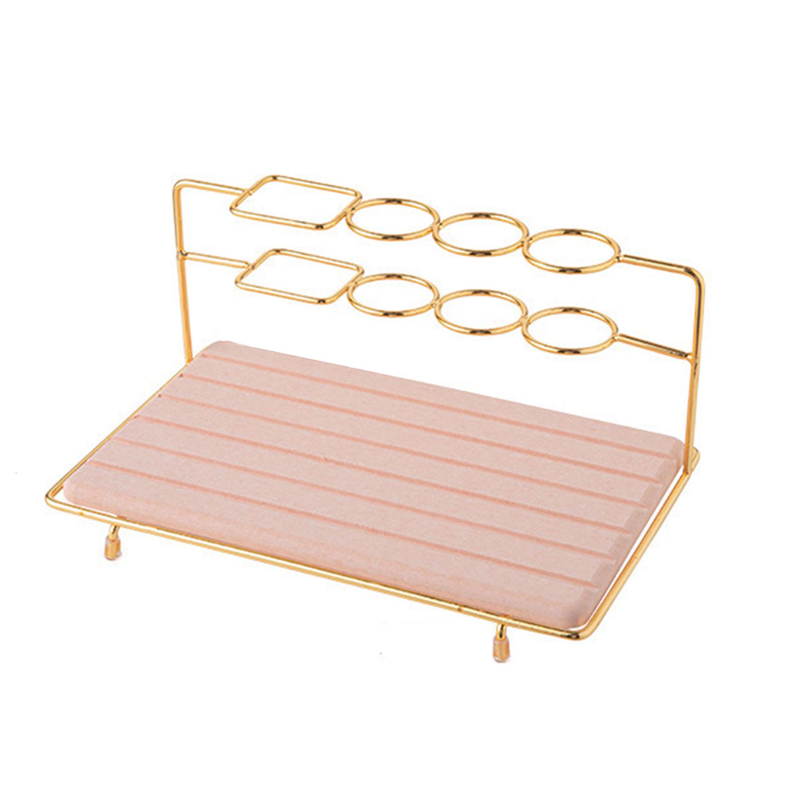 

Держатель для зубных щеток из нержавеющей стали, аксессуары для ванной комнаты, отдельно стоящая многофункциональная стойка для ванной комнаты, лосьонов, косметики розовый