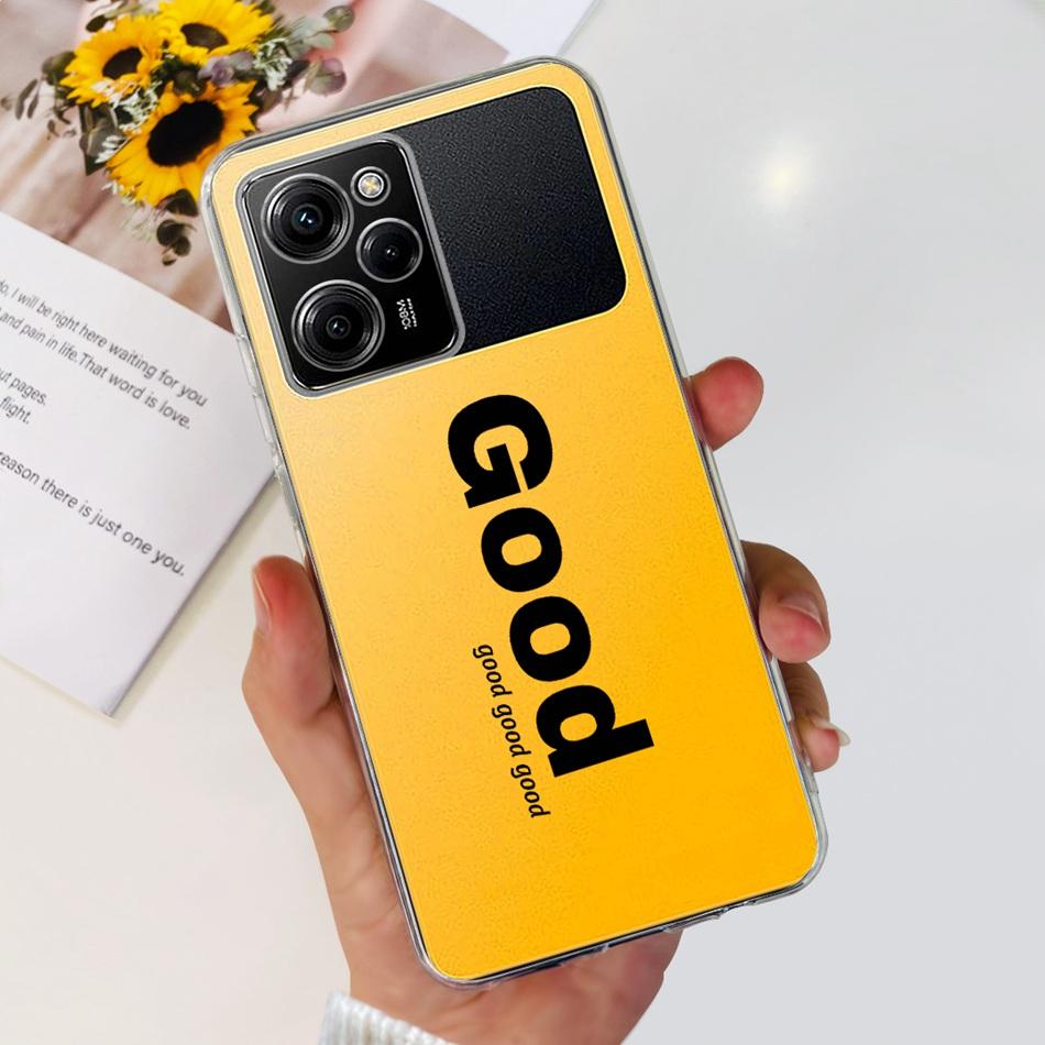 For Xiaomi Poco X5 Pro Case Poco X5 5G Elegant Printing Soft Silicone TPU Phone Back Cover For POCO X5Pro PocoX5