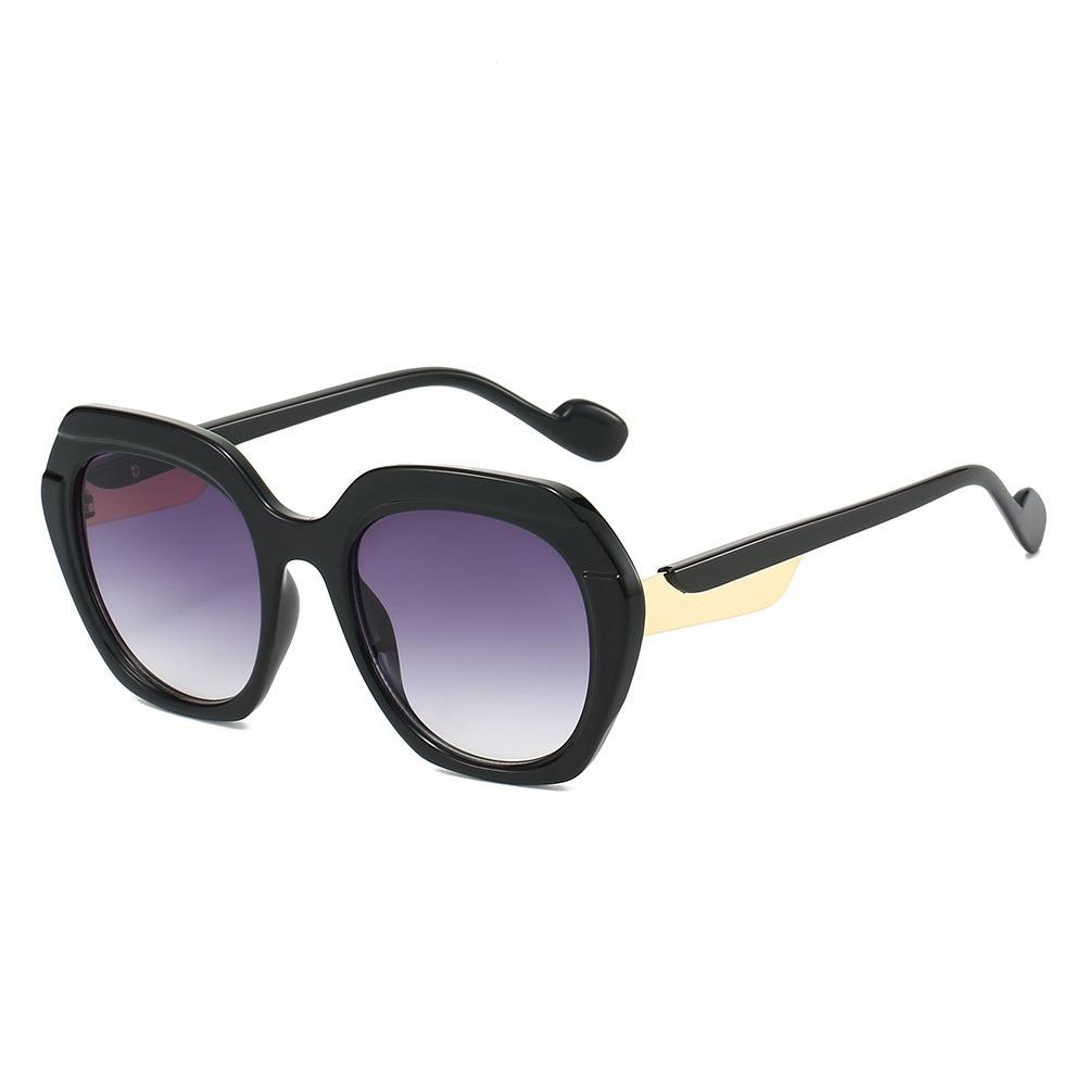 New Retro Leopard Gradient Oval Women Sunglasses UV400 Luxury Color Matching Frame Fashion Trend