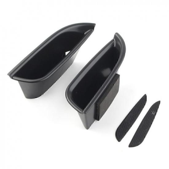 2Pcs Car Front Door Handle Storage Box Tray Bin Kit For Cadillac ATS 2015-2018