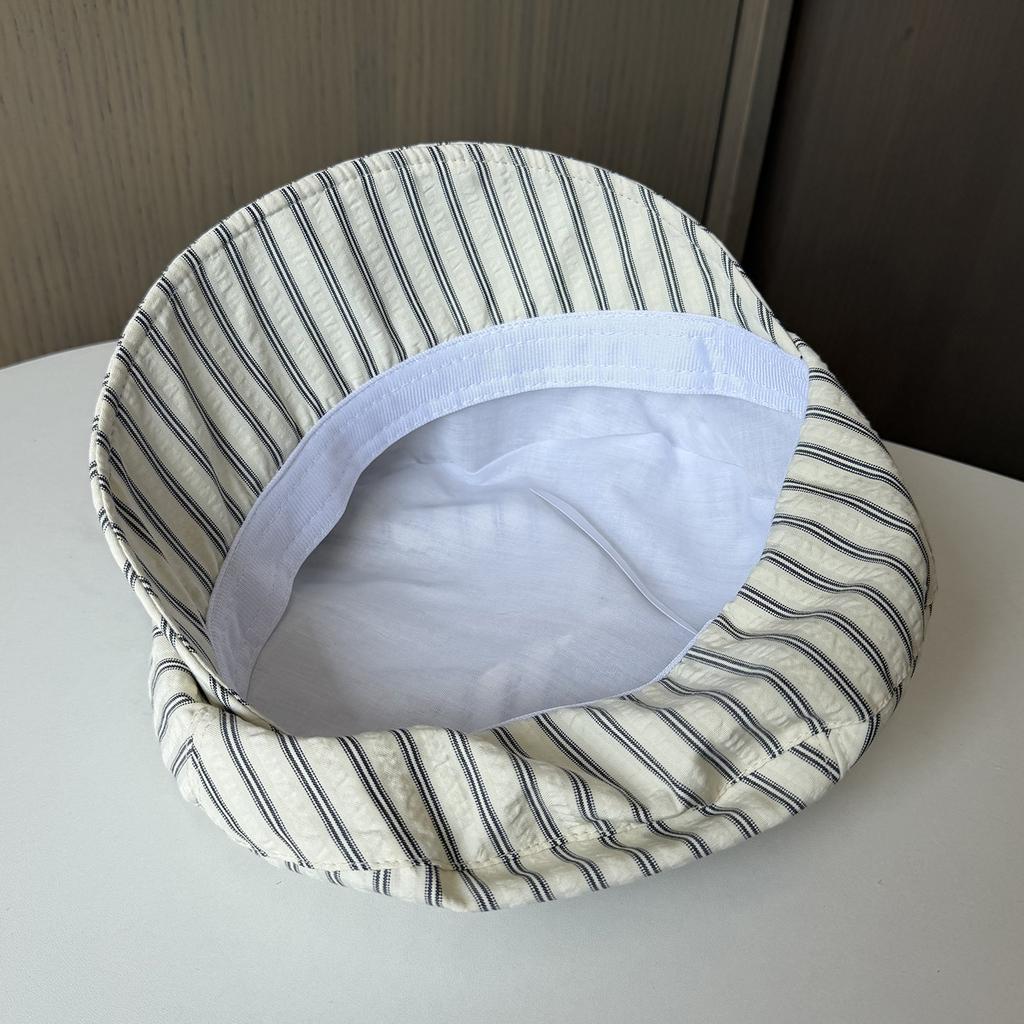 Vintage Striped Versatile Newsboy Hat Children's Spring and Summer Face Small Casual Cap Fashion Bud Painter Hat