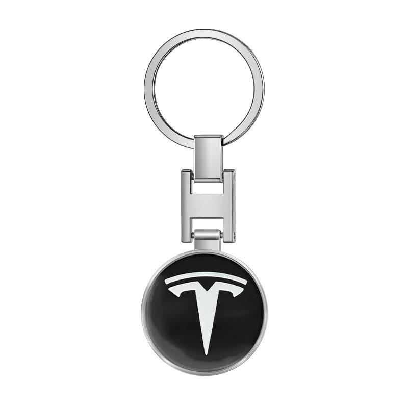 1Pcs Car Emblem Keychain Key Ring Accessories For Tesla Model 3 Model X S 2016-2023  Model Y Decals TM3 TMX