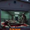 2D door banner 1 large horror hospital garage door banner - abandoned morgue scene with zombieszyc