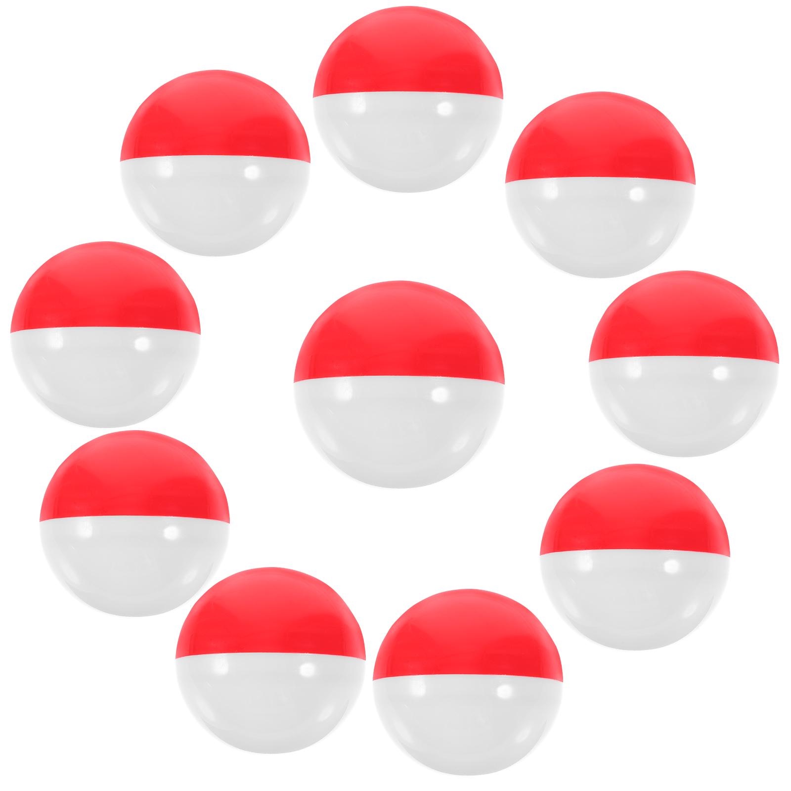

50Pcs Vending Machine Capsules Empty Plastic Candy Balls Colored Round Capsules Plastic Gumball Capsules Red White Candy Holders червоний