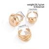 Ingemark 3Pcs/Set Creative Smooth Geometric Chunky Open Rings for Women Punk Irregular Adjustable Finger Rings Men Jewelry Gift