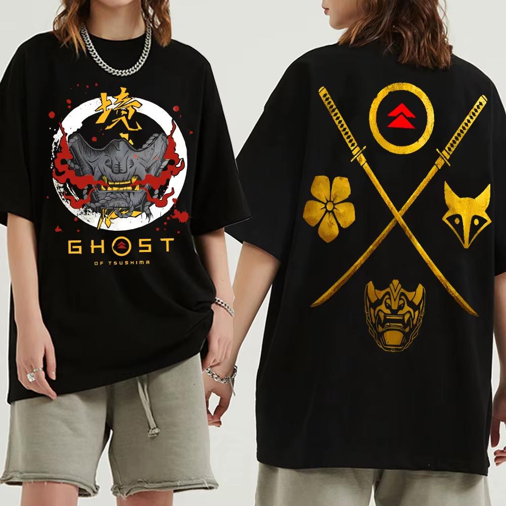 Maglietta Grafica Ghost Of Yotei Maglietta da Gioco Moda Estiva Sportiva Cotone Puro Maglietta da Uomo Abbigliamento per Bambini Tee Y2k Donna