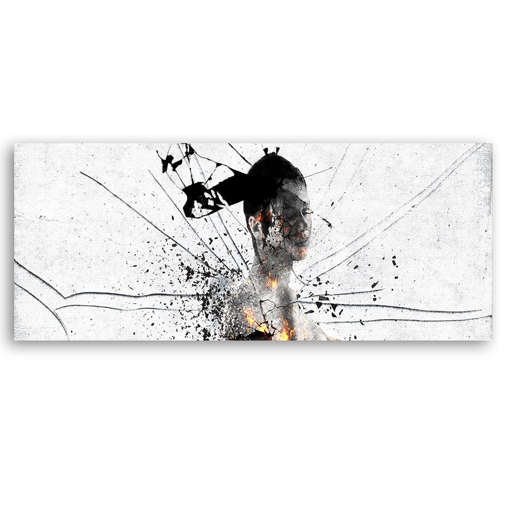 Canvas Print, Abstraction On Broken Glass