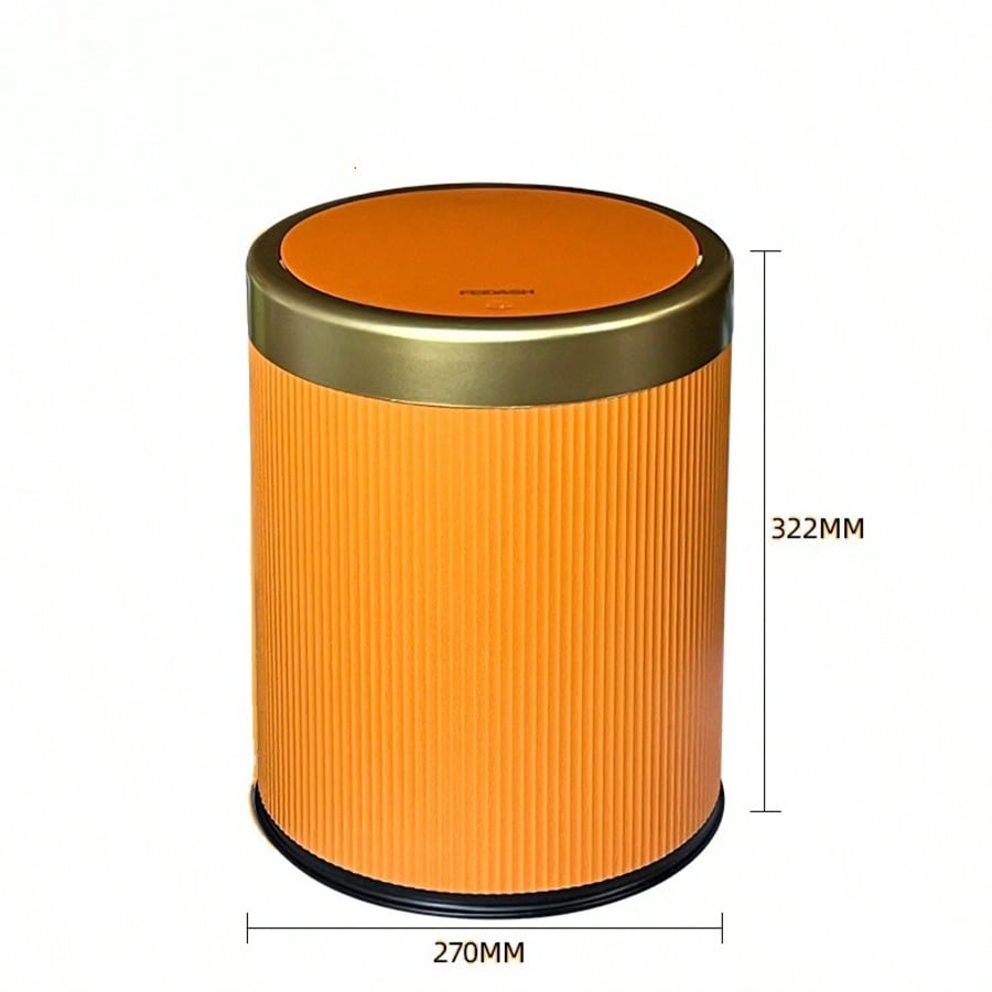 Fashionable Circular Wastebasket Durable Plastic Recycle Bin Large Capacity Double Double-layer Kitchen Garbage Cube Trash Can