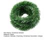 Christmas Green Garland 18FT Xmas Greenery Tinsel Stems Non-Lit Soft Twist Garland for Tree Stair Railing Front Door Mantle Fireplace Holiday Decor