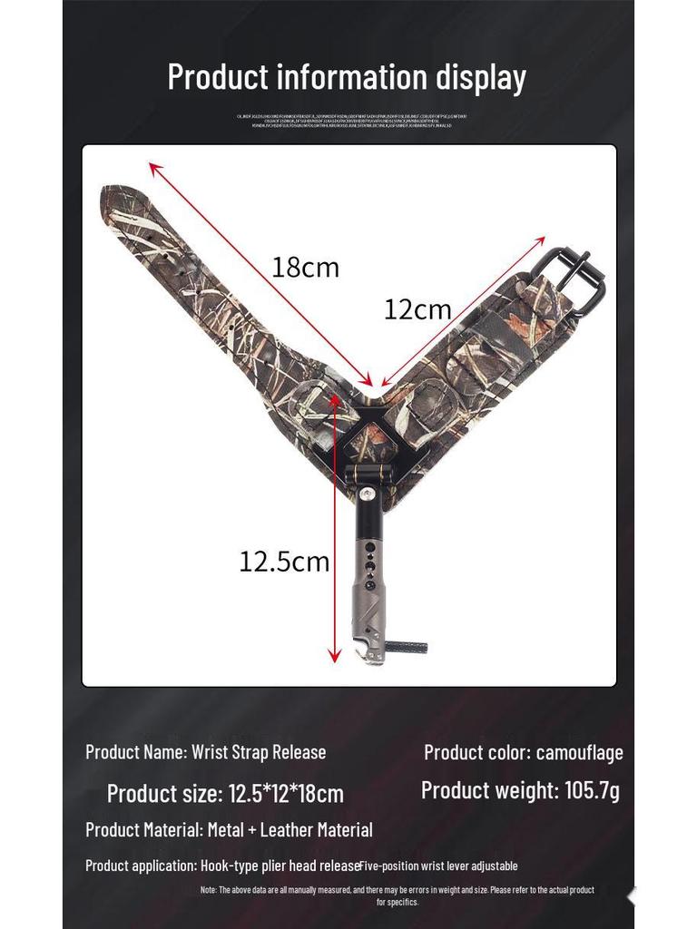 Liberação Automática para Arco e Flecha de Uso Duplo com Polia, Cinta para Braço de Arco, Bola de Aço, Clipe de Pulso para Tiro com Arco ao Ar Livre