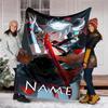 Personalized Custom Name Blanket - Genshin Impact Manye Print Design,Blanket for Sofa,Bed,Travel,Camping - Soft and Warm, Great Gift