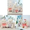 Cute Bear Lily With Floral Skirt Plush Rabbit Toy Dressup Doll Perfect Gift