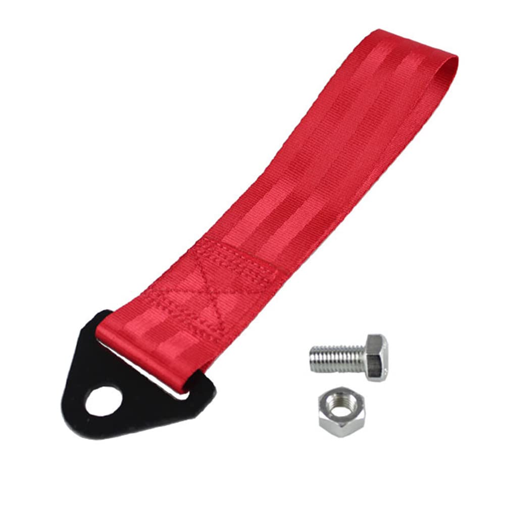 

MUTEKI Belt Tow Hook Tow Strap with Bolt High Strength Racing Kart Strap for One size красный
