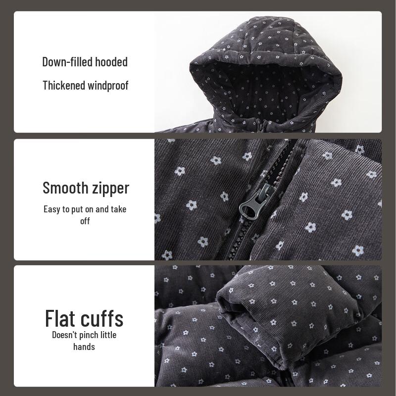 ASK JUNIOR Girls' Hooded Down Jacket
