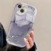 Colored Marble Cream Wave-Edge Phone Case For iPhone 17 Pro 16e 16 15 14 13 12 11 Pro Max 15 14 Plus 17e Shockproof Soft Cover