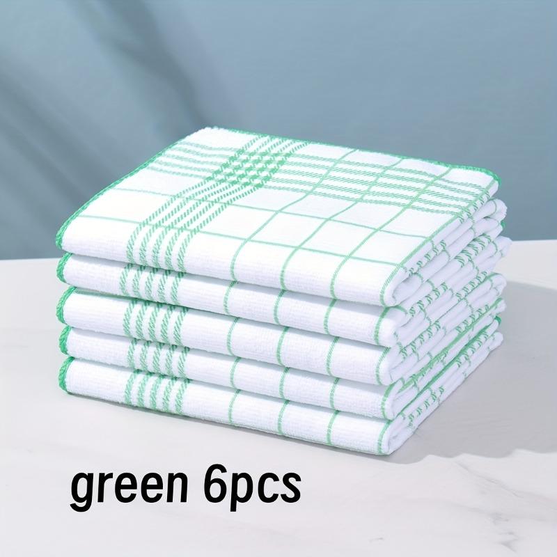 6pcs Large 15.75x23.62 Inch Dish Cloths, Super Absorbent & Lint-Free Quick-Dry Kitchen Towels for Cleaning, Coffee Machine, Home