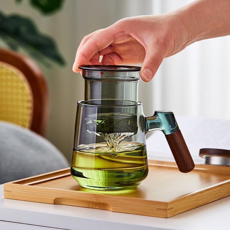 Heat-Resistant Glass Tea Infuser Cup