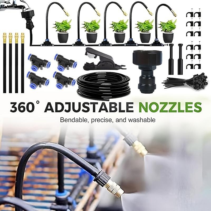 Adjustable Angled Garden Sprinkler Set Drip Irrigation System Heat Resistant For Efficient Watering In Yard And Lawns