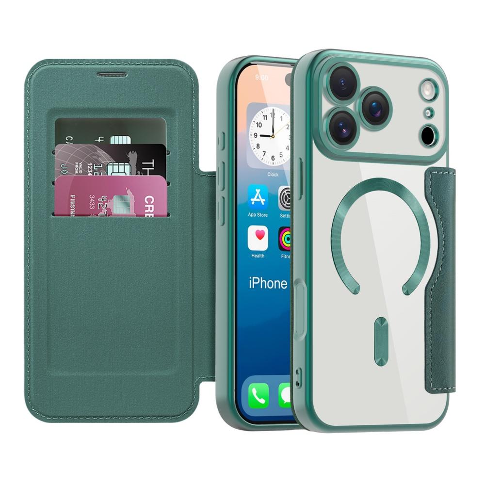 

3in1 Business Leather Flip Magnetic Case for iPhone 17 16 15 14 Pro Max Card Wallet Plating Clear Case For iPhone 16 15 14 Air iPhone 15 Pro Max