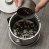 180ml Titanium Teapot Quick Cup Outdoor Camping Tableware Tea Maker with Strainer Double-Walled Anti-scalding