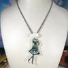 Art Nouveau Shell Dancer Brooch For Women Men With Handcrafted Inlay Fashion Accessory