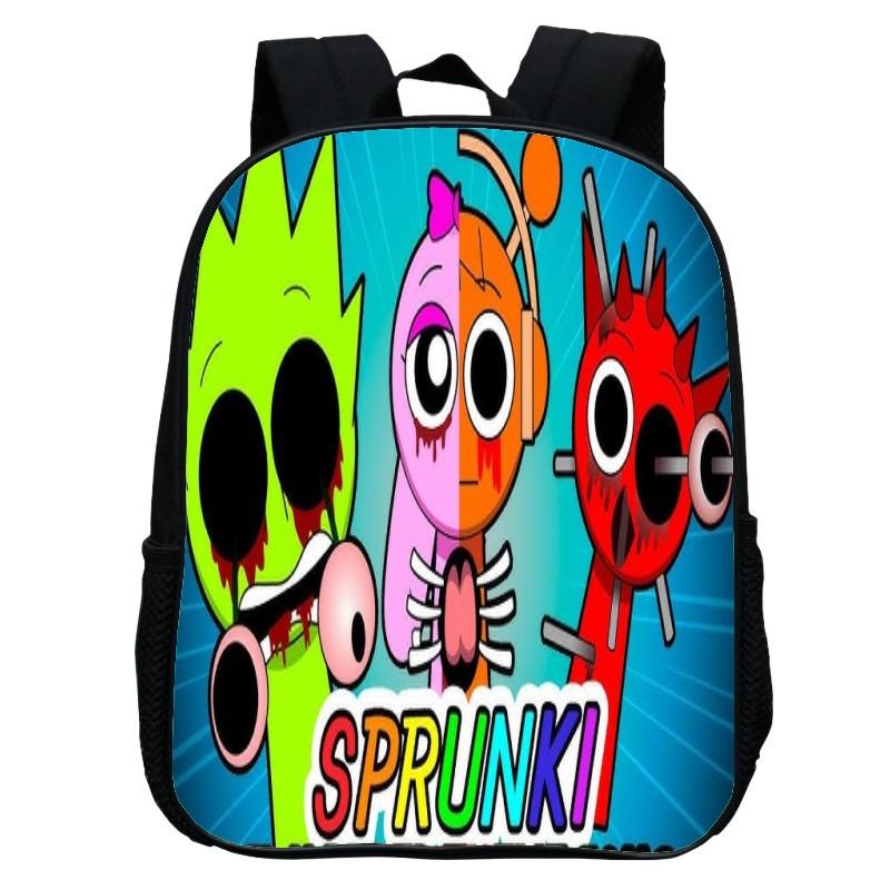 Printed Rhythm Box Kindergarten Bag, Cartoon Sprunki 12-Inch Backpack Lightweight Boys And Girls