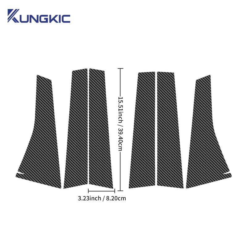 Adesivi Montanti B C Finestrino Auto per Suzuki Vitara MK4 2015 2016 2017 2018 2019-2025 Copertura Rivestimento Montante Colonna Porta Nero Lucido PC.