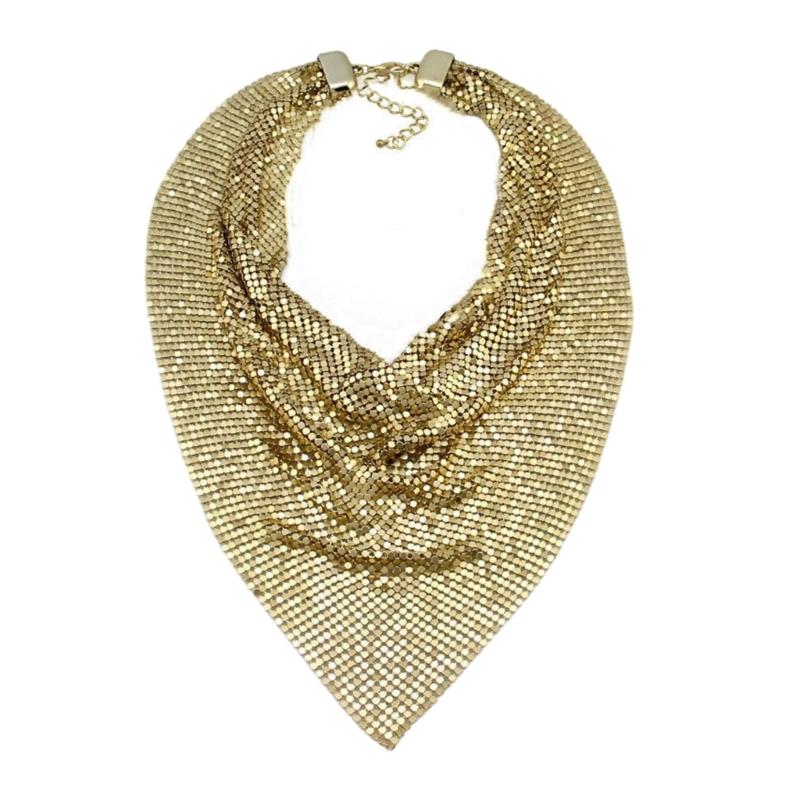 

Woman Alloy Scarf Wedding Masquerade Neck Triangle Scarf Lightweight Scarf with Sequins for Banquet Decorative Supplies