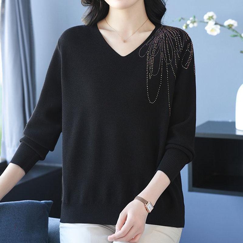 Sweater for Women Autumn Winter Pullover Warm Knitted Stretchy Long Sleeve Oversize Jumper Tops