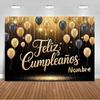 Spanish Happy Birthday Theme Background Supplies Colorful Balloon Birthday Party Decor Backdrop Banner Kid Gift Photo Shoot Prop