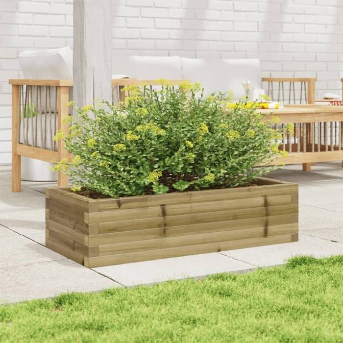 VidaXL Jardinière 90x40x23 cm bois de pin imprégné, jardinière d'extérieur, bac à fleurs, boîte à plantes, jardinière de 847227
