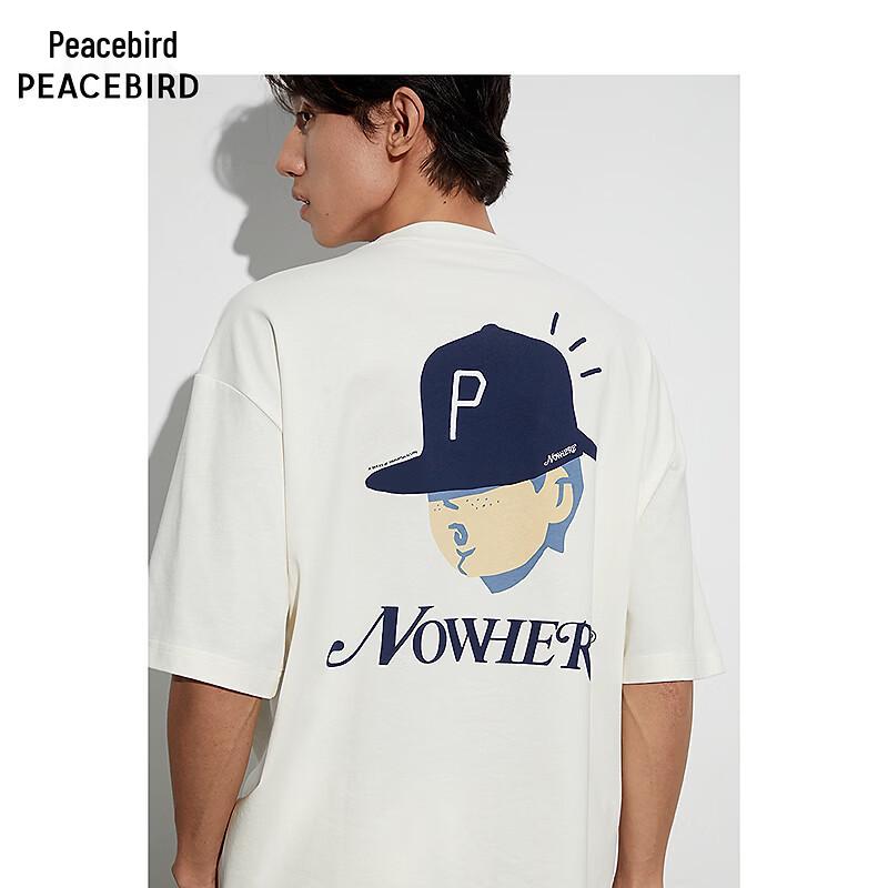 Peacebird Men s Heavyweight Printed & Embroidered T-Shirt 2XL