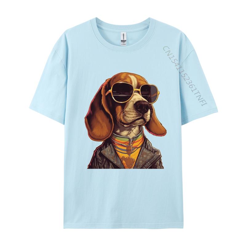 Old School Beagle Tshirt Simple Style Oversize Printed Tee Shirt Mens Cotton Cute Tshirt Luxury T Shirt