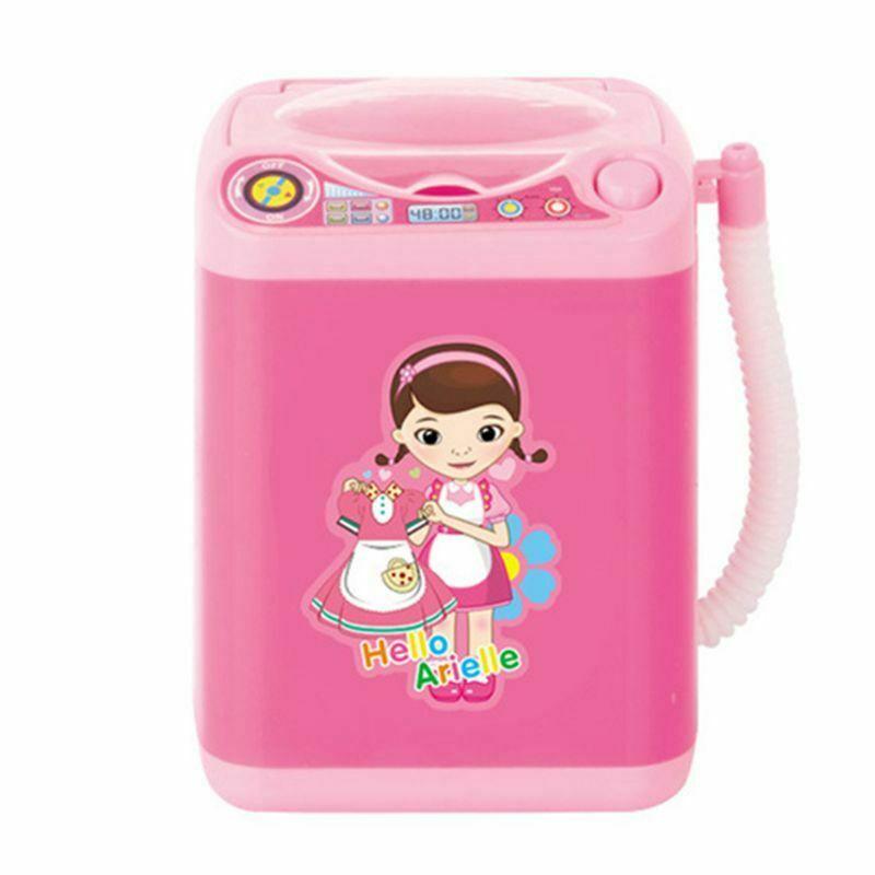 Charming And Practical Mini Electric Washing Machine Dollhouse Toy For Makeup Brush Cleaning