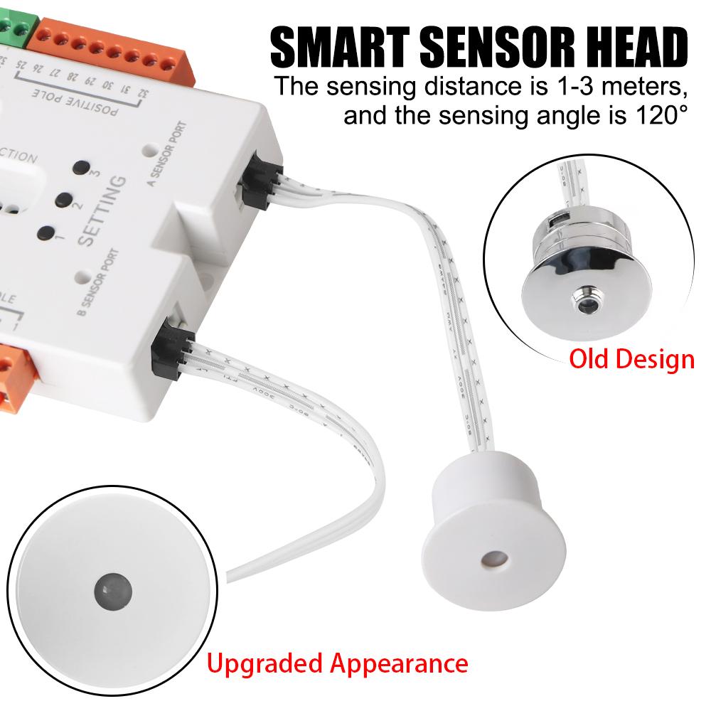 Stair LED Motion Sensor Light DC12V/24V Ladder Night Light 32 Channels Prevent Short Circuit Controller