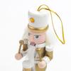 4Pcs Christmas Nutcrackers Ornaments Wooden Nutcrackers Soldier Figures Toy Tree Pendant for Christmas Party Decorations