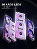 AsiaHorse ARGB PC Case Fan Performance 1800 4PIN PWM 5V 3PIN RGB Simple Water Cooling CPU Cooler Fan 120MM3/360MM, [High RPM] Fan, Fan, HDB-Bearing,