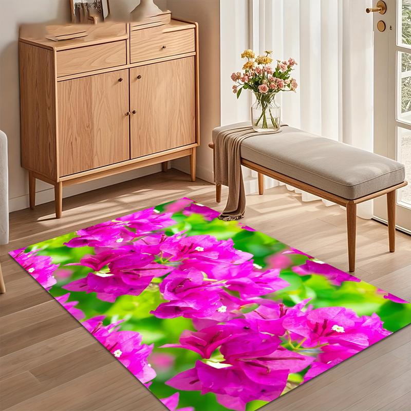 Romantic Rose Flower Print Entrance Doormat Non-Slip Welcome Mats for Home Kitchen Washable Bathroom Floor Mat Balcony Rugs