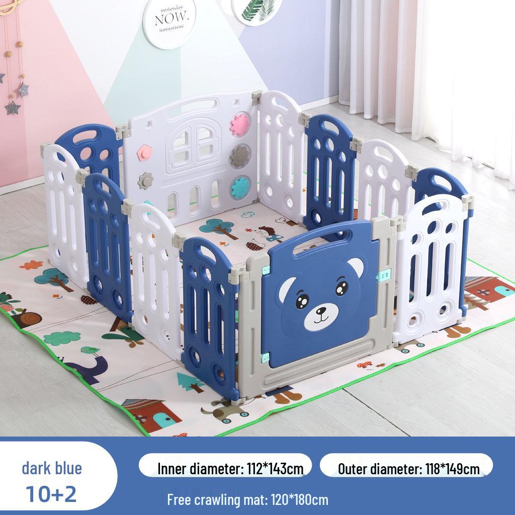 Kids' Indoor/Outdoor Safety Play Fence with Slide - Ideal for Crawling and Walking