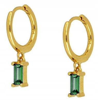 Fashionable Classic Copper Earrings K10 Gold Turquoise