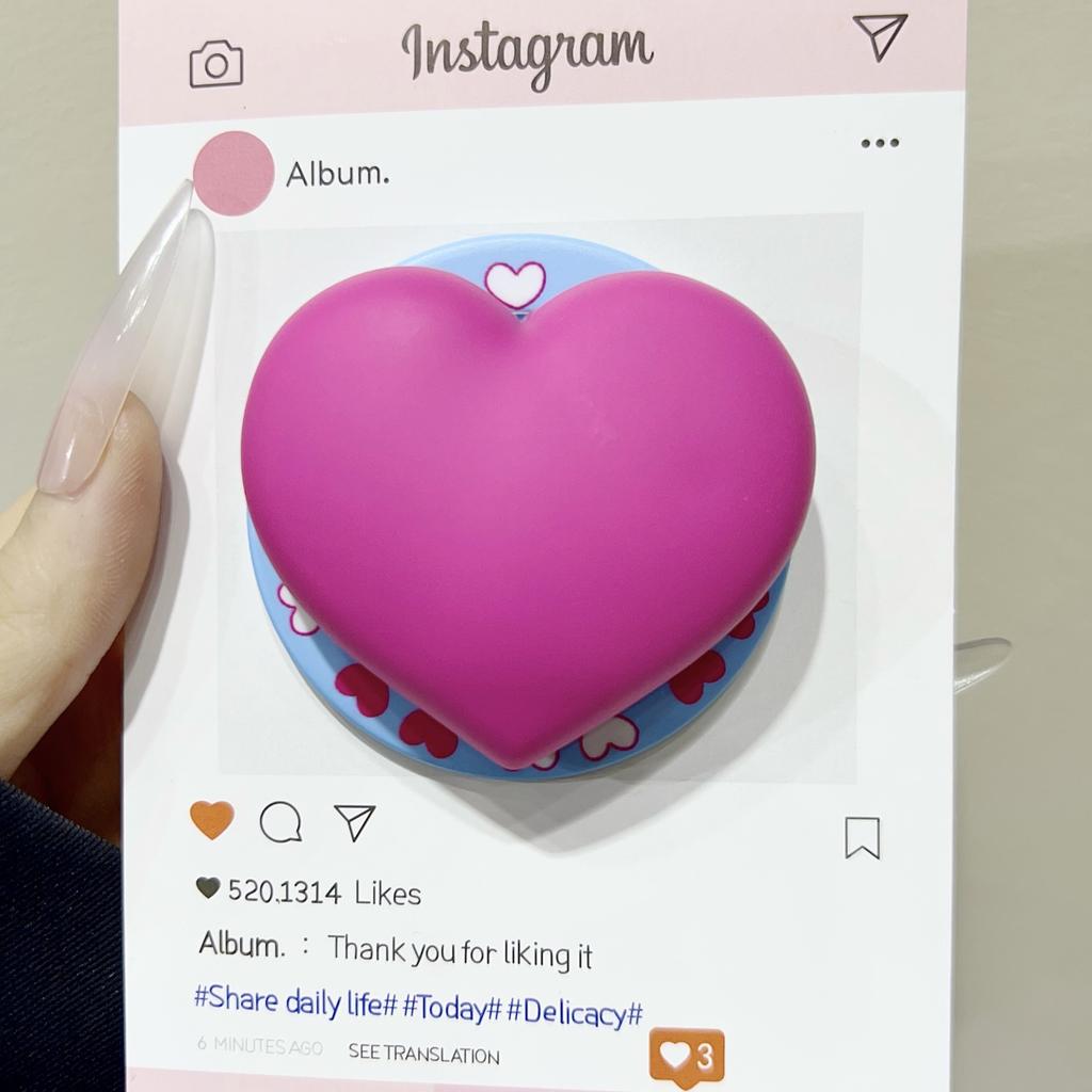 Cute 3D Heart-Shaped Magnetic Phone Holder, Suitable for MagSafe Wireless Charging Phones iPhone Magnetic Bracket Holder